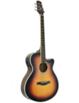 VIOLÃO PHOENIX J WHITE ANATOMICO WESTERN 40 CUTAWAY SUNBURST AH40EQ SB