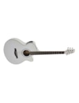 VIOLÃO PHOENIX J.WHITE CUTWAY ELETRICO ATIVO AÇO BRANCO WESTERN AH40EQWH