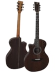 VIOLÃO ROZINI FLAT CANHOTO ELETRICO ATIVO ACO FOSCO RX516ATF
