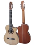 VIOLÃO ROZINI PREMIUM 7C NYLON CUTWAY ATIVO FOSCO RX207ATPC