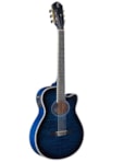 VIOLAO TAGIMA CAMBURY EQ NYLON ELETRICO FLAT CUTWAY AZUL RAJADO TBLF