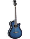 VIOLÃO TAGIMA DALLAS ELETRICO ATIVO AÇO AZUL TRANSPARENTE C/ AFINADOR
