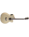 VIOLÃO TAGIMA FOLK JUMBO MAPLE CUTWAY ELÉTRICO ATIVO AÇO NATURAL