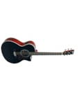 VIOLÃO TAGIMA MEDIUM JUMBO AÇO CUTAWAY PRETO TW29BK
