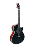 VIOLÃO TAGIMA MEDIUM JUMBO AÇO CUTAWAY PRETO TW29BK